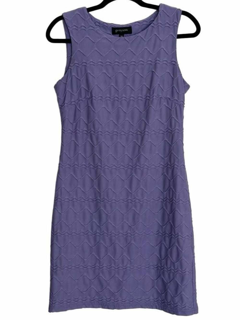 Grayson Threads Purple Textured Sleeveless Bodycon Dress Medium